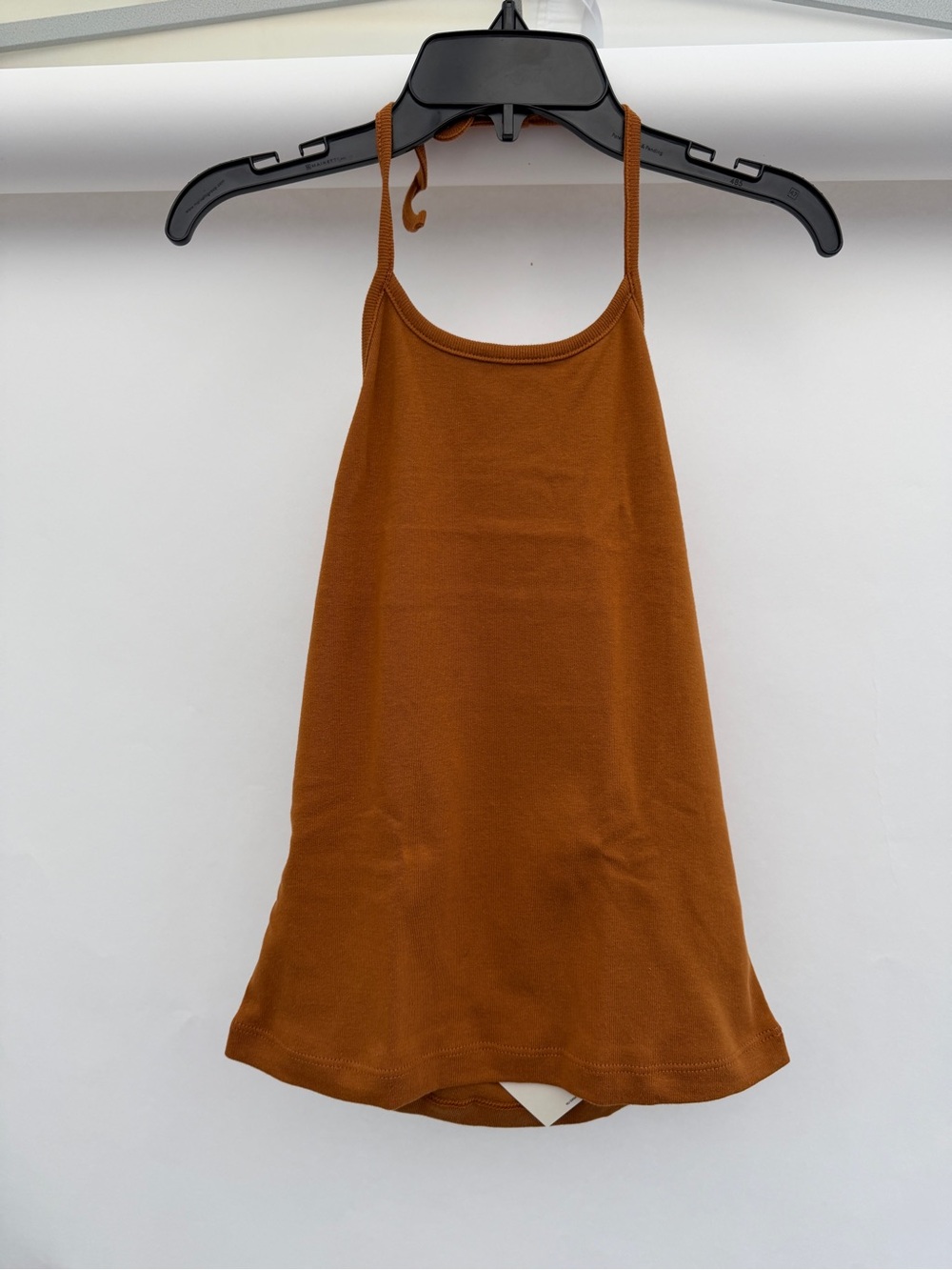 NU SWIM (NWT) Organic cotton pomelo halter tank in miso L